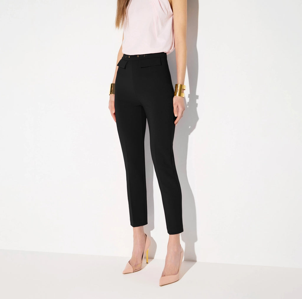 Pantaloni in doppio crêpe stretch