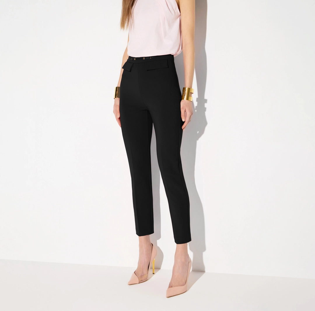 Pantaloni in doppio crêpe stretch