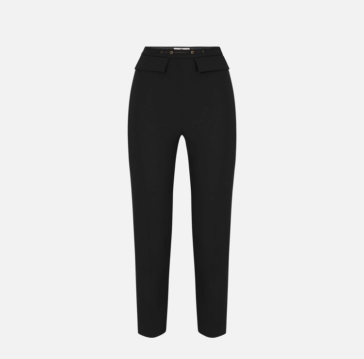 Pantaloni in doppio crêpe stretch