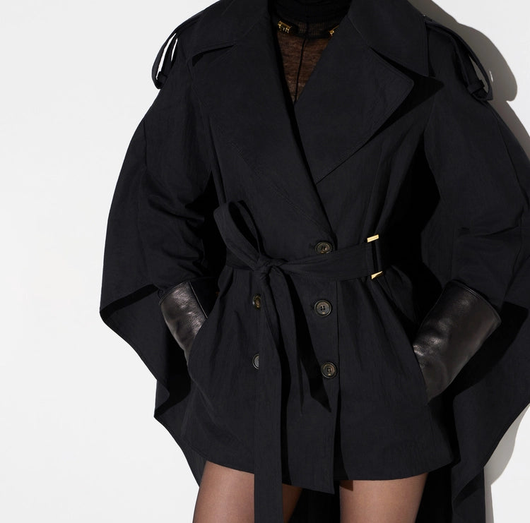 Trench in cotone tecnico