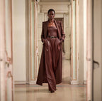 Tuta bustier con texture nappata
